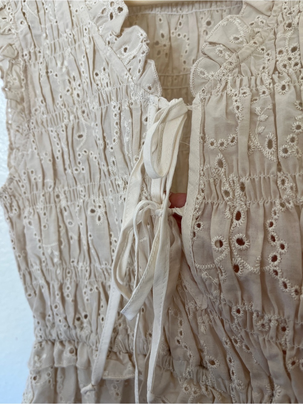 OLIVACEOUS - Smocked Ruffle Hem Top - Picture 5 of 7
